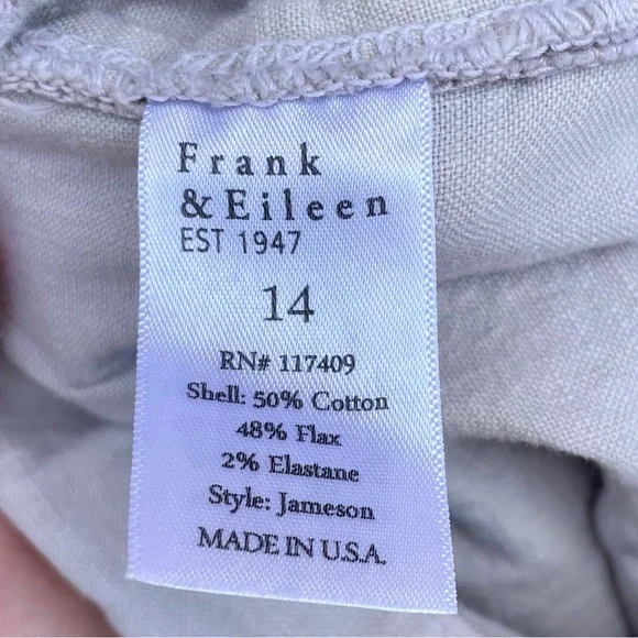 Frank & Eileen Jameson Italian Performance Linen cropped jogger pants - Picture 8 of 12